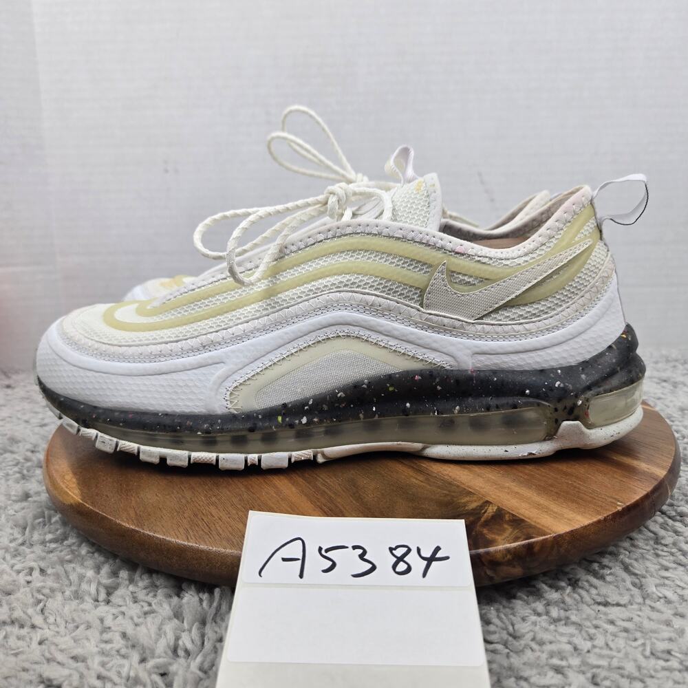 Nike Men 12 Air Max 97 Terrascape White Athletic Daily Casual Sneaker DQ3976-101